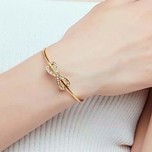 infinity bracelet opening diamond-studded smooth three-color bracelet Lightinthebox