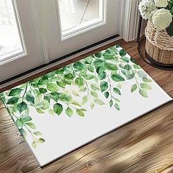 Green Leaves Doormat Non-Slip Oil Proof Rug Indoor Outdoor Mat Bedroom Decor Bathroom Mat Entrance Rug Door Mat Lightinthebox