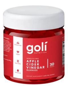 Goli World's First Apple Cider Vinegar Dietary Supplement, 30Pcs