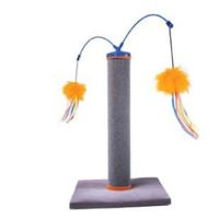 Smartykat Scratch 'N Spin Carpet Cat Scratching Post with Spinning Wand Toys