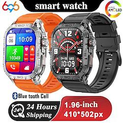 696 K63 Smart Watch 1.96 inch Smart Band Fitness Bracelet Bluetooth Pedometer Call Reminder Sleep Tracker Compatible with Android iOS Women Men Hands-Free Calls Message Reminder IP 67 42mm Watch Case Lightinthebox