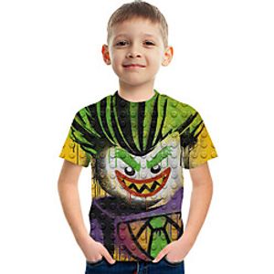Kids Boys' T shirt Tee Short Sleeve Graphic Rainbow Children Tops Active 3-12 Years miniinthebox