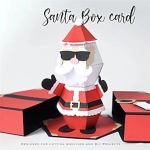 Santa Claus Prank Pop-Up Box Card, Christmas Handmade Xmas Cards for Mom, Children, Grandma, Friends Gift, Merry Christmas miniinthebox