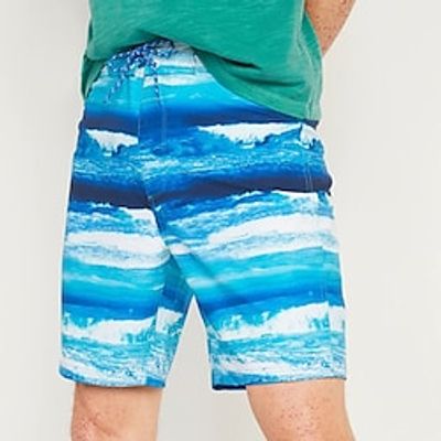 Men's Swim Shorts Swim Trunks Board Shorts Beach Shorts Drawstring Print Graphic Comfort Short Casual Holiday Beach Hawaiian Stylish Azure Blue miniinthebox