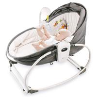 Teknum 6 - in - 1 Cozy Rocker Bassinet With Wheels Awning & Mosquito Net - Grey TK_5in1RK_GY