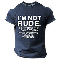 Mens Graphic Shirt Text Designer Casual Big And Tall 3D Print Tee Slogan Shirts Street Daily Wear Vacation Black Green Dark Blue Short Sleeve Lightinthebox - thumbnail