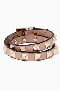 Valentino Garavani Rockstud Bracelet in Leather