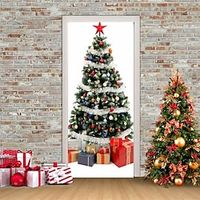 Christmas 3D Stickers Waterproof Door Stickers Xmas Door Mural Peel Self Adhesive Wallpaper PVC Sticker Removable Wall Decal for Home Office Decoration miniinthebox - thumbnail