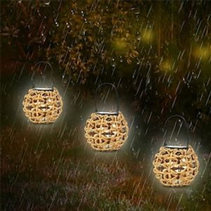 Solar Led Garden Light Rattan Hollow Lights Waterproof Garden Decoration Outdoor Solar Lanterns Courtyard Landscape Lawn Lamp  1PC Lightinthebox
