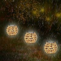 Solar Led Garden Light Rattan Hollow Lights Waterproof Garden Decoration Outdoor Solar Lanterns Courtyard Landscape Lawn Lamp  1PC Lightinthebox - thumbnail