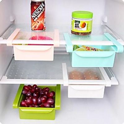 Fridge Shelf Freezer Holder Pull-out Drawer Kitchen Organiser Space Saver Adjustable Kitchen Refrigerator Storage Rack Cocina Lightinthebox