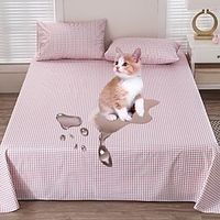 1Pc Waterproof Fitted Sheet Waterproof Mattress Protector Mattress Cover Machine Washable Lightinthebox - thumbnail