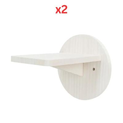 Trixie Pine Wood Cat Climbing Step For Wall Mounting - White 19X22Cm (Pack Of 2)