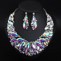 Jewelry Set 3pcs Rhinestone Alloy 1 Necklace Earrings Women's Elegant Vintage Stylish Geometrical Geometric Jewelry Set For Wedding Party Wedding Guest Lightinthebox