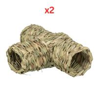 Trixie Grass Tunnel For Small Pets 25X9X18Cm (Pack Of 2)