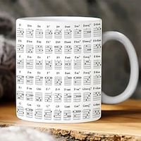 Guitar Chord Mug 400ml Cup with Chord White Ceramic Coffee Cup with Guitarist Design Perfect Gift for Beginner Guitar Enthusiasts Ideal for Music Lovers Home or Office Use Lightinthebox