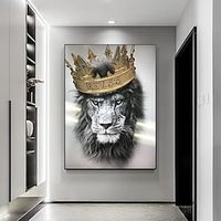 Wall Art Pictures A Lion with Dignity HD Animal Cool Prints Poster Home Decor Canvas Paintings Modular No Frame for Living Room miniinthebox - thumbnail