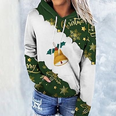 Christmas Hoodie Cartoon Manga Print Front Pocket Graphic Hoodie For Men's Women's Unisex Adults' 3D Print 100% Polyester Party Festival Lightinthebox