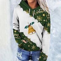 Christmas Hoodie Cartoon Manga Print Front Pocket Graphic Hoodie For Men's Women's Unisex Adults' 3D Print 100% Polyester Party Festival Lightinthebox - thumbnail