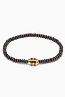 Round Bolt with Tourmaline Beaded Bracelet in 14kt Yellow Gold Round Bolt with Tourmaline Beaded Bracelet in 14kt Yellow Gold