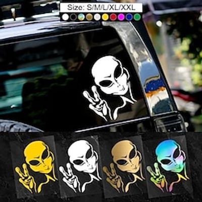 2PC Car Stickers Space Alien Astronaut for Car Window Decoration Car Accessories Vinyl Decal Lightinthebox