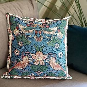 Gobelin Aubusson Tapestry Cushion Cover Strawberry Floral Jacquard Throw Pillow Home Decorative Livingroom Bedroom Sofa Couch Lightinthebox