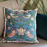 Gobelin Aubusson Tapestry Cushion Cover Strawberry Floral Jacquard Throw Pillow Home Decorative Livingroom Bedroom Sofa Couch Lightinthebox - thumbnail