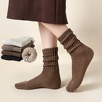 3pairs Autumn And Winter Sports Socks Thick Line Long Tube Thickened Loop Socks miniinthebox
