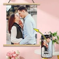 Valentines Custom Posters with Hangers Wall Art Canvas Prints and Poster - Personalized Poster 30x40cm12''x16'' Lightinthebox - thumbnail