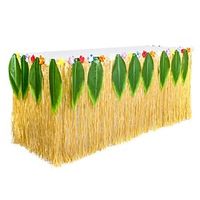 Table Skirt Hawaiian Party Decoration Supplies Simulation Raffia Simulation Petal Luau Decoration Table Surround Lightinthebox - thumbnail