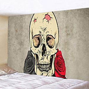 Halloween Wall Tapestry Art Decor Blanket Curtain Hanging Home Bedroom Living Room Decoration Psychedelic Haunted Scary Pumpkin Skull Skeleton Bat Castle Grim Reaper Polyester miniinthebox