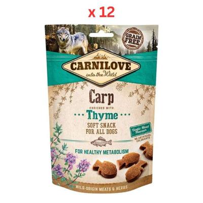 Carnilove Carp enriched with Thyme Soft Snack for Dogs 200g Pack Of 12 Carnilove Carp enriched with Thyme Soft Snack for Dogs 200g Pack Of 12