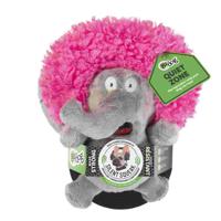 Godog Silent Squeak Crazy Hairs Elephant With Chew Guard Technology Durable Plush Dog Toy Large