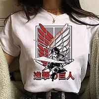 Inspired by Attack on Titan Cosplay Anime Cartoon Polyester / Cotton Blend Print Harajuku Graphic Kawaii T-shirt For Women's / Men's miniinthebox - thumbnail