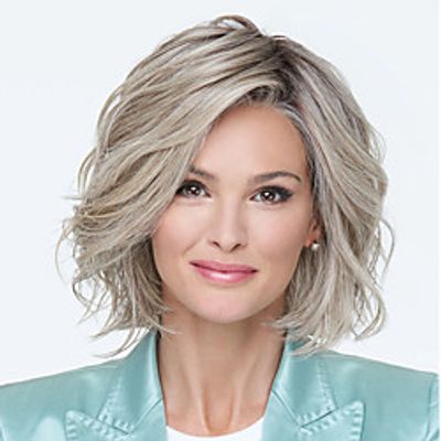 Synthetic Wig Curly Asymmetrical Wig Blonde Short Brown Blonde Synthetic Hair Women's Fashionable Design Exquisite Comfy Blonde Brown miniinthebox