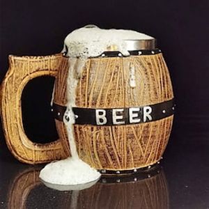 Handmade Beer Mug Bucket Shaped Stainless Steel Cup With Handle Great Beer Gift Ideas Tankard For Men Vintage Bar Accessories Lightinthebox