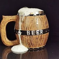 Handmade Beer Mug Bucket Shaped Stainless Steel Cup With Handle Great Beer Gift Ideas Tankard For Men Vintage Bar Accessories Lightinthebox - thumbnail