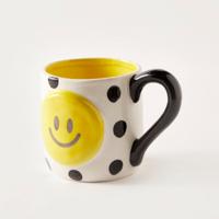 Boston Warehouse Smiley Embossed Earthware Mug - 470 ml