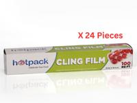 Hotpack Food Wrap Cling Film 100 Sqft 24 Pieces - CF100