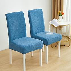 Home Decor Chair Cover Waterproof Washable Adjustable Chair Covers Set Dining Room Stretch Jacquard Spandex Seat Slipcover Removable High Back Chairs Cover Lightinthebox