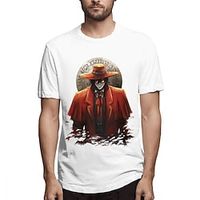Men's Plus Size Big Tall T shirt Tee Tee Crewneck White Short Sleeves Outdoor Going out Print Graphic Prints Clothing Apparel Cotton Blend Streetwear Stylish Casual Lightinthebox - thumbnail