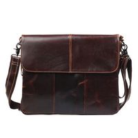 Mans Genuine Leather Bags Cowhide Briefcase Business Bags Solid Handbag Shoulder