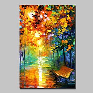 Oil Painting Hand Painted Vertical Abstract Landscape Modern With Stretched Frame miniinthebox