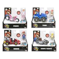 Jakks Pacific Nintendo Super Mario Movie Figures with Kart (Assortment - Includes 1) - thumbnail