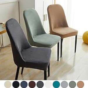 Chair Cover White Grey For Dinning Shell Chair Washable Removable Chair Cover Party Home Hotel Slipcover Seat Cover Dining Chair Lightinthebox