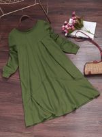 Pure Color Irregular Hem Dresses