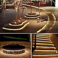 1 Pc 5M-300Leds Solar waterproof light strip outdoor courtyard fence garden decoration tree lights Lightinthebox