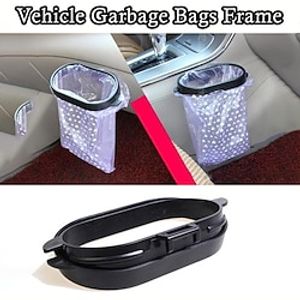 New Car Rubbish Bag Plastic Clip Vehicle Garbage Bags Frame Pasted Trash Holder Black Universal Lightinthebox