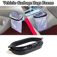 New Car Rubbish Bag Plastic Clip Vehicle Garbage Bags Frame Pasted Trash Holder Black Universal Lightinthebox - thumbnail