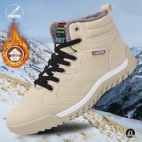 Men's Boots Hiking Boots Fleece lined Casual Outdoor Daily Cloth Warm Breathable Comfortable Loafer Black Blue Green Color Block Fall Winter miniinthebox - thumbnail